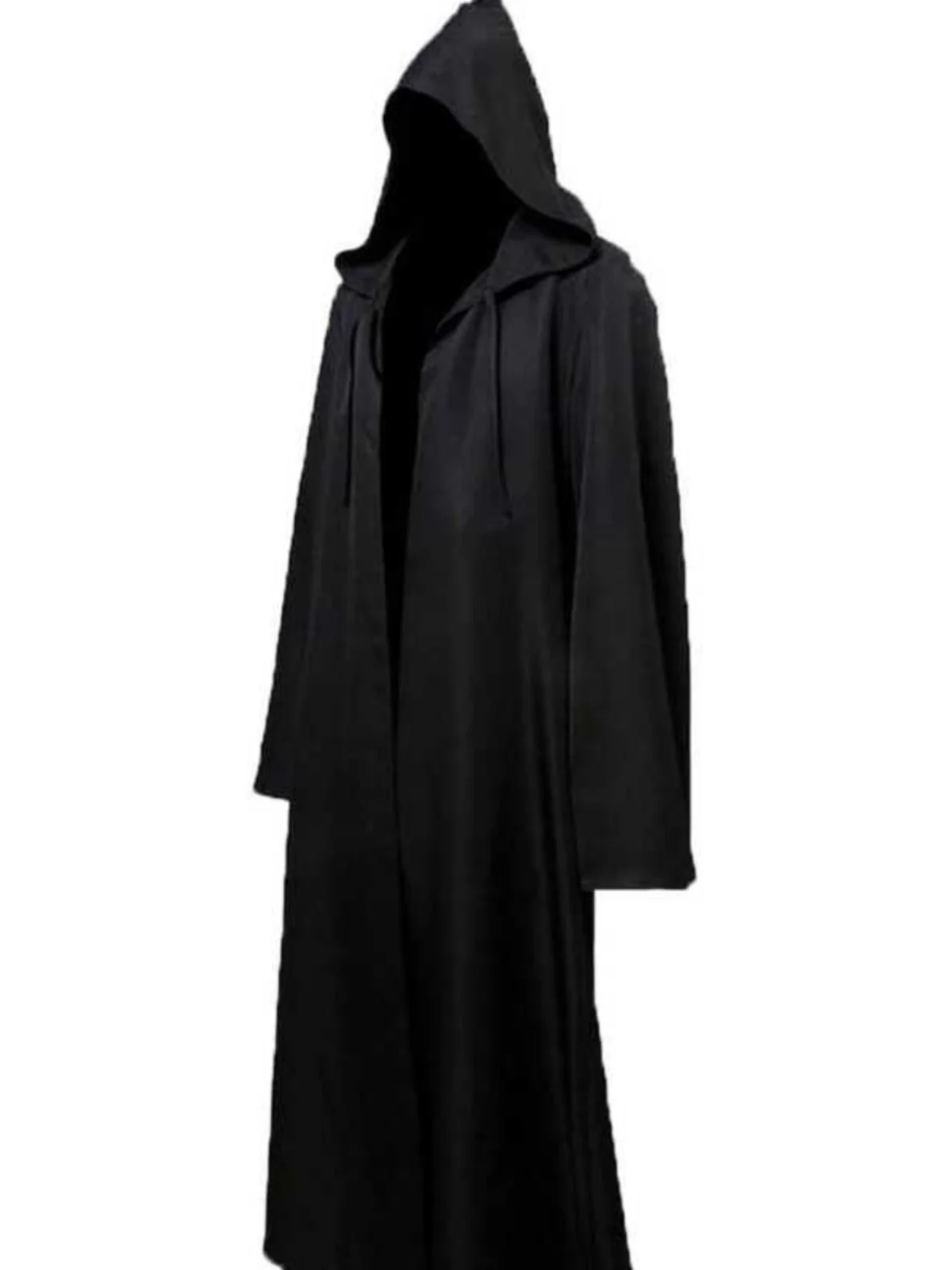 

Взрослый мужской костюм на Хэллоуин, черный халат, самурайская убийца, плащ с капюшоном, ролевая одежда, сценическая одежда, материал полиэстер