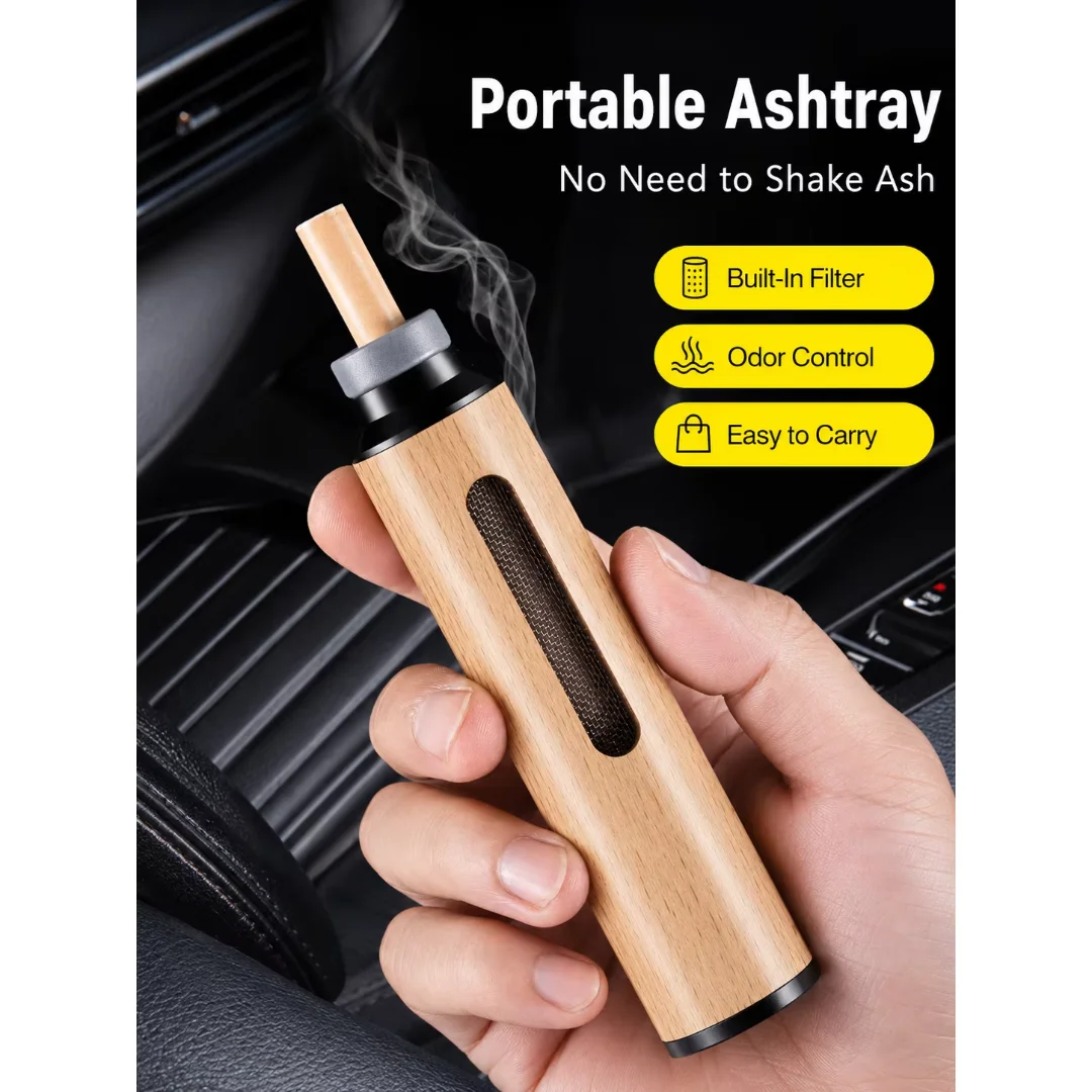Lazy Man Portable Bulletfree Ashtray Drive Do Not Fall Ash Car Ashtray Smoking Special Cylinder Reusable Portable Ashtray