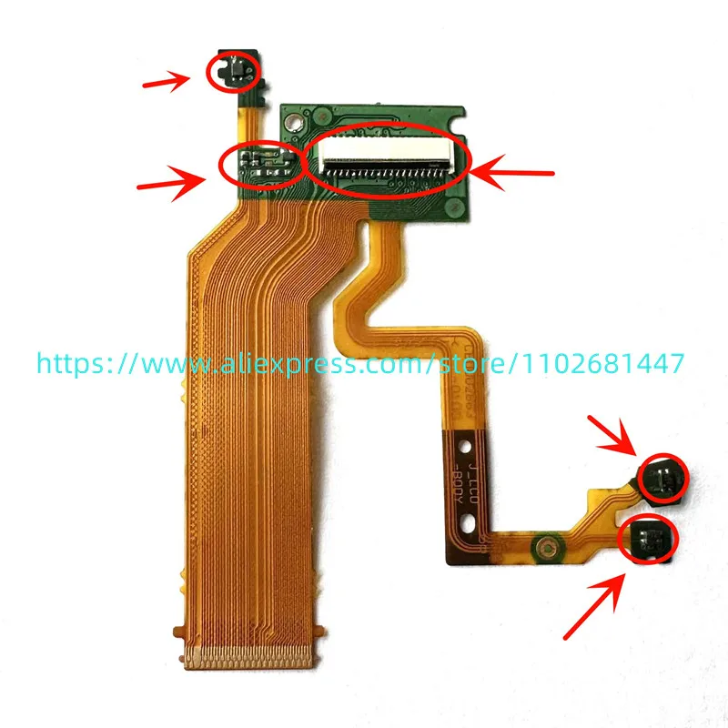 

New For Fujifilm For Fuji X-S10 XS10 Rotary Axis LCD Flex Cable Camera Repair Parts With Socket