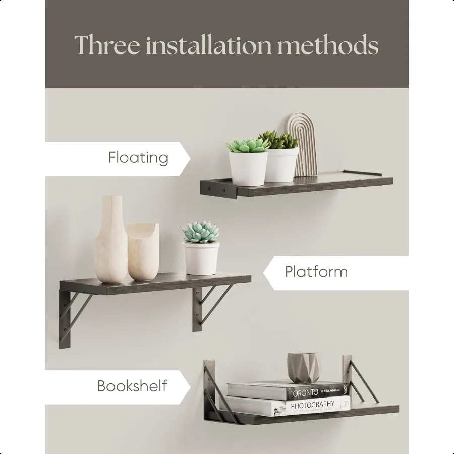 ملاءات الحائط لديكور غرفة النوم أغطية الحائط العائمة لغرفة المعيشة المطبخ تخزين الحائط ريفي الخشب العائمة Shees ل Bo