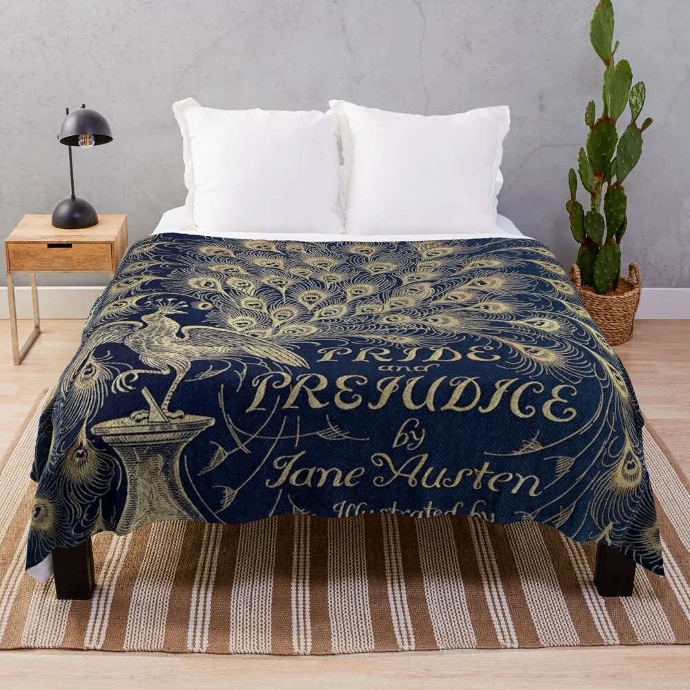 

Pride and Prejudice Peacock Cover Throw Blanket heavy to sleep bed plaid Blankets