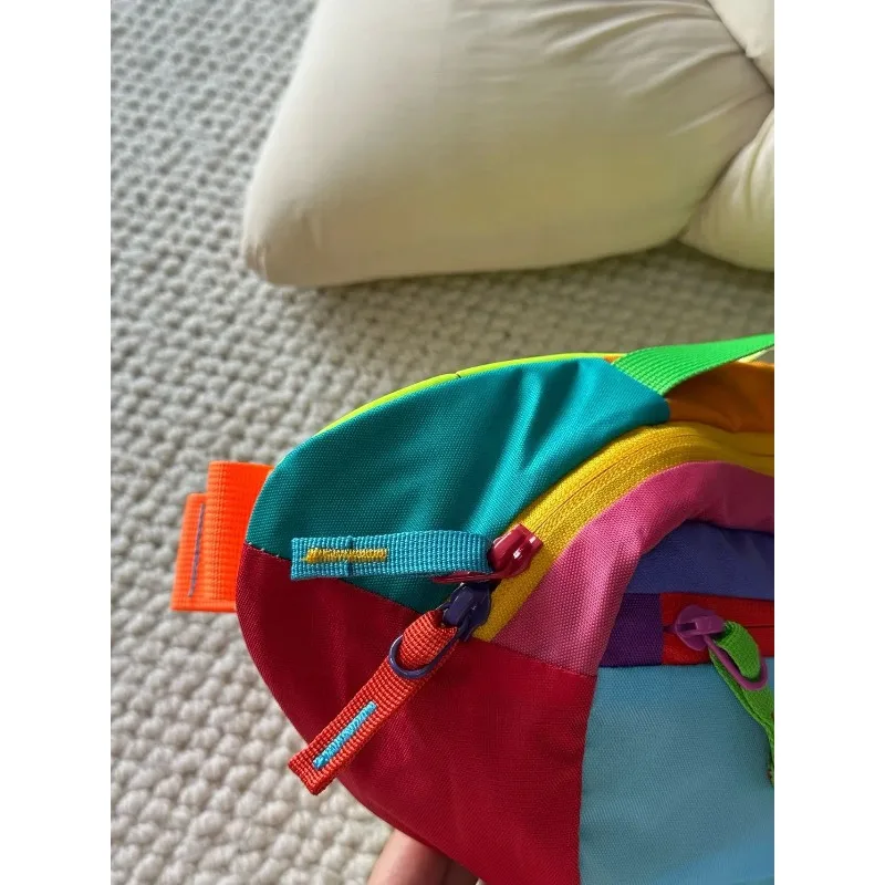 أزياء الاتجاه زوجين حقيبة الثدي الدوبامين 3L سعة كبيرة حزمة فاني 25 حقيبة عادية جديدة من النايلون المائل #3