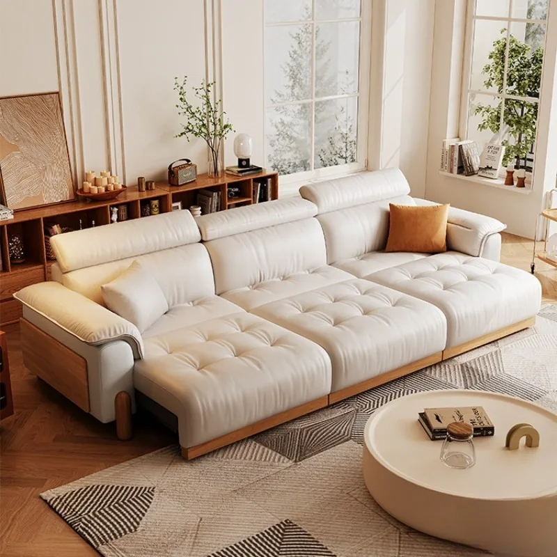 Electric sofa bed antique multi-functional retractable sofa in living room