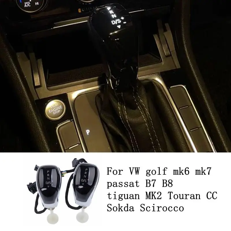 AT LED Synchronize electronic display Gear Shift Knob Shift Lever Handball for Golf 6 Jetta MK5 MK6 Tiguan Polo