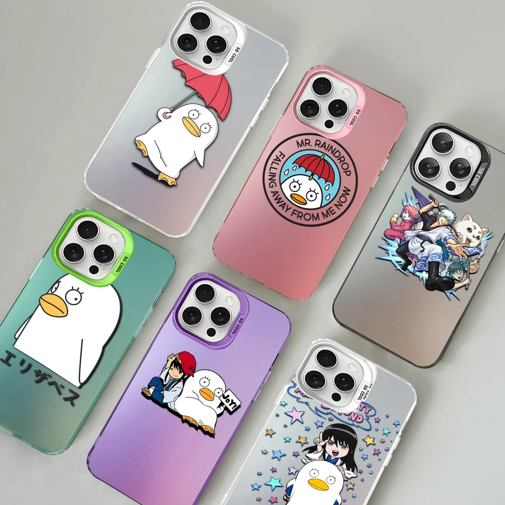 Anime Gintama Mr Raindrop Phone Case For iPhone 16 15 14 13 12 11 Pro Max X XR XSMAX 8 7 Plus Matte Shockproof Back Cover