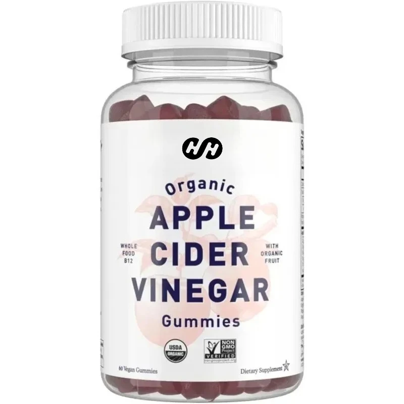 

Конфеты с уксусом Apple Cider с органическими витаминами ACV изготовлены из настоящей смеси фруктов, веганы, без глютена, кошерные