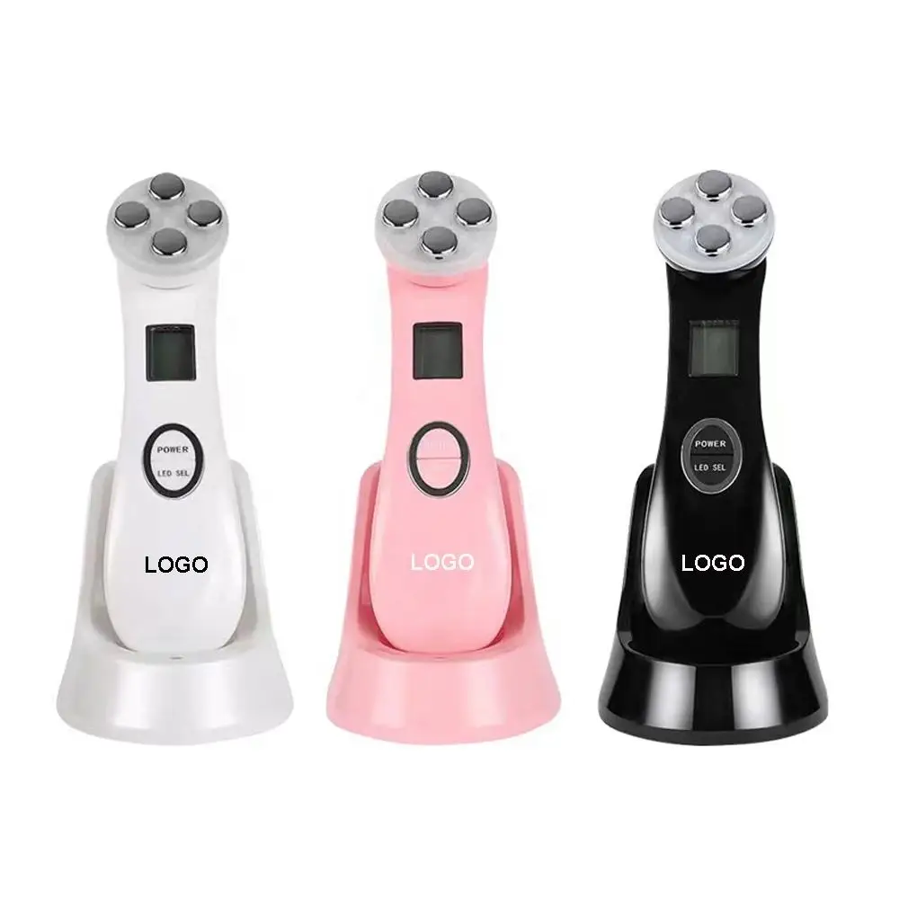 5-IN-1 RF LED 광자 피부 관리 미용 기기 EMS 페이셜 일렉트로포레이션 라디오 주파수 얼굴 리프팅 주름 제거