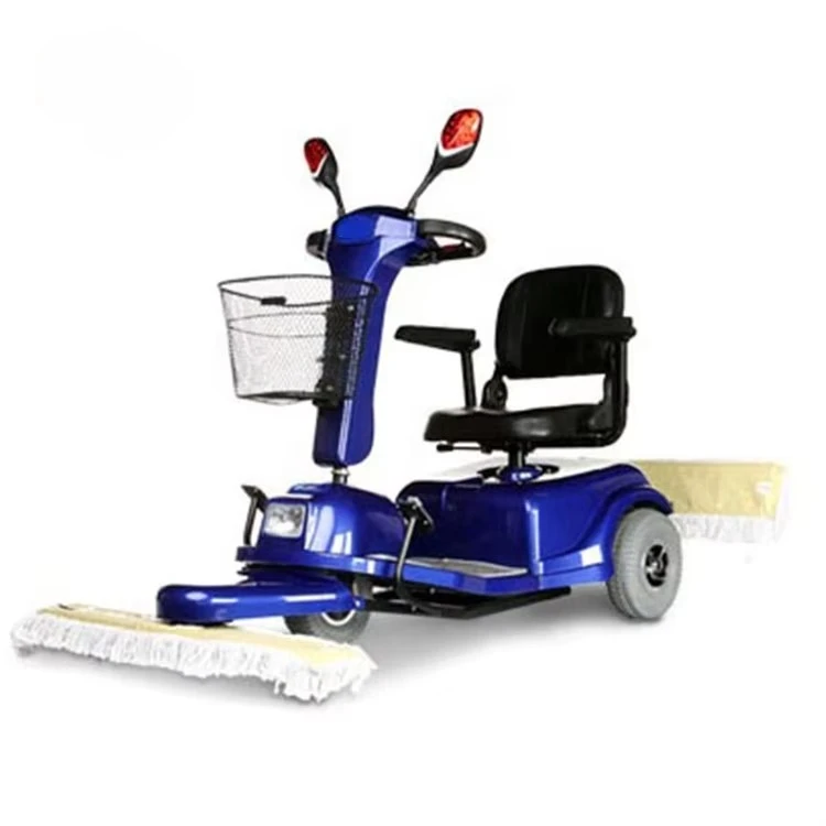 CT3900 Three Wheels Electric Dry Mopping Dust Collection Push Cart for Shopping Mall