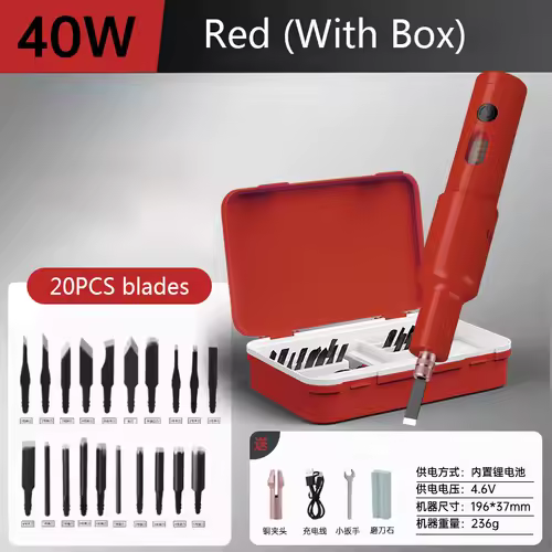 5PCS/20PCS Blade Carpenter Root Sculpture Mini Power Carving Chisel Carpentry Lithium Electric Carving Knife Chisel Set - Image 11