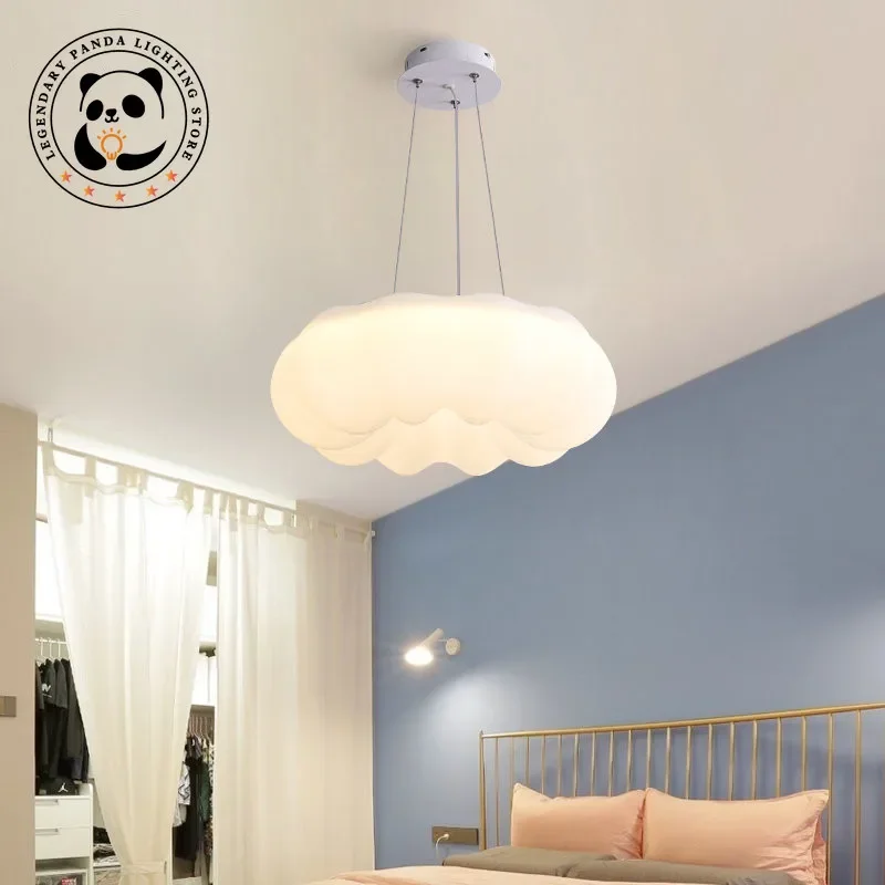 

Nordic Modern Pendant Light Designer Personality Cloud Lampshade Children Room Bedroom Parlor Dining Room Home Decor Led Fixture