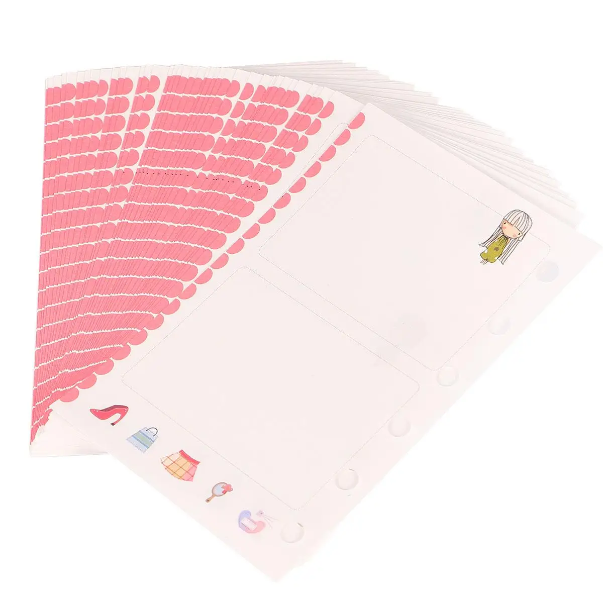 Loose Leaf Paper Size College Ruled Smooth Surface Replacement Core Notebook Office Hole Refill Paper Punch