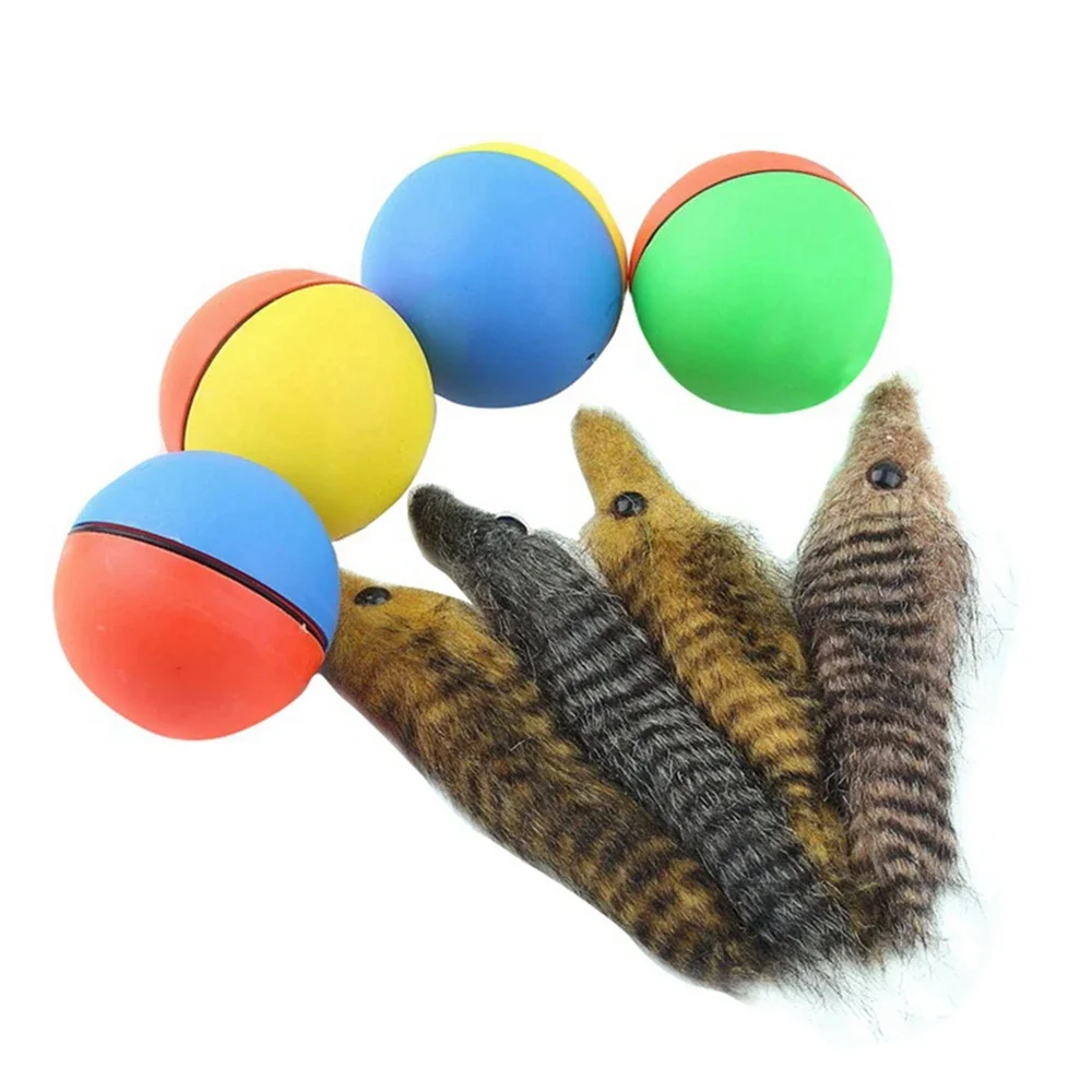 Pet Cat Toy Electric Ball Dancing Moving Toy Simulation Cats Toy Pet Interactive Dog Funny Beaver Weasel Jumping Rolling Ball