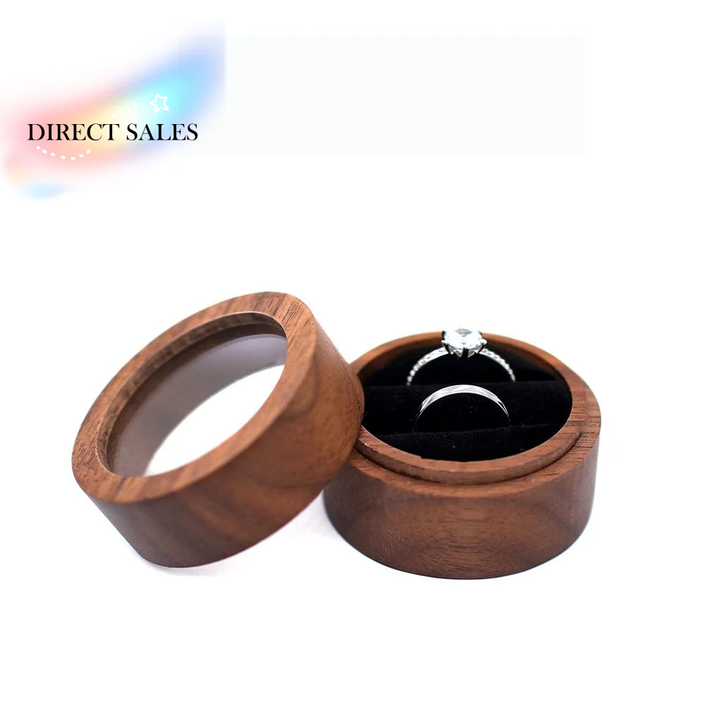 Single/Double Slots Romantic Jewelry Box Wedding Case Proposal Gift Ring Box Presentation Box Ring Bearer Box Storage Box