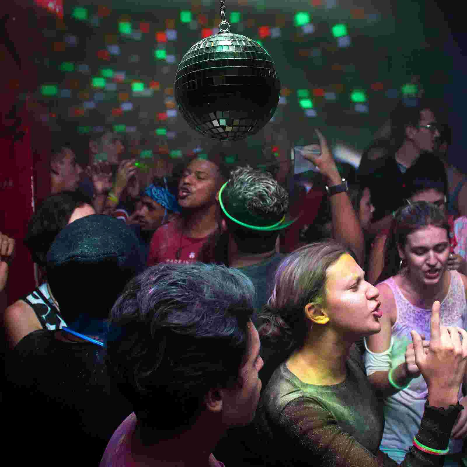 Large Rotating Party Disco Lamp Lights Hanging Decor For Parties Bar DJ Lighting Retro Reflective Home