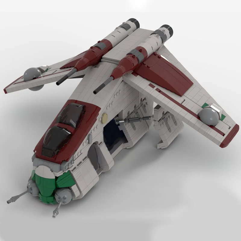 1679 قطعة الفضاء العسكرية مخصصة MOC الارتفاعات المنخفضة الاعتداء النقل سفينة الفضاء معركة لتقوم بها بنفسك العمارة التجمع لعبة مجسمة هدية #6