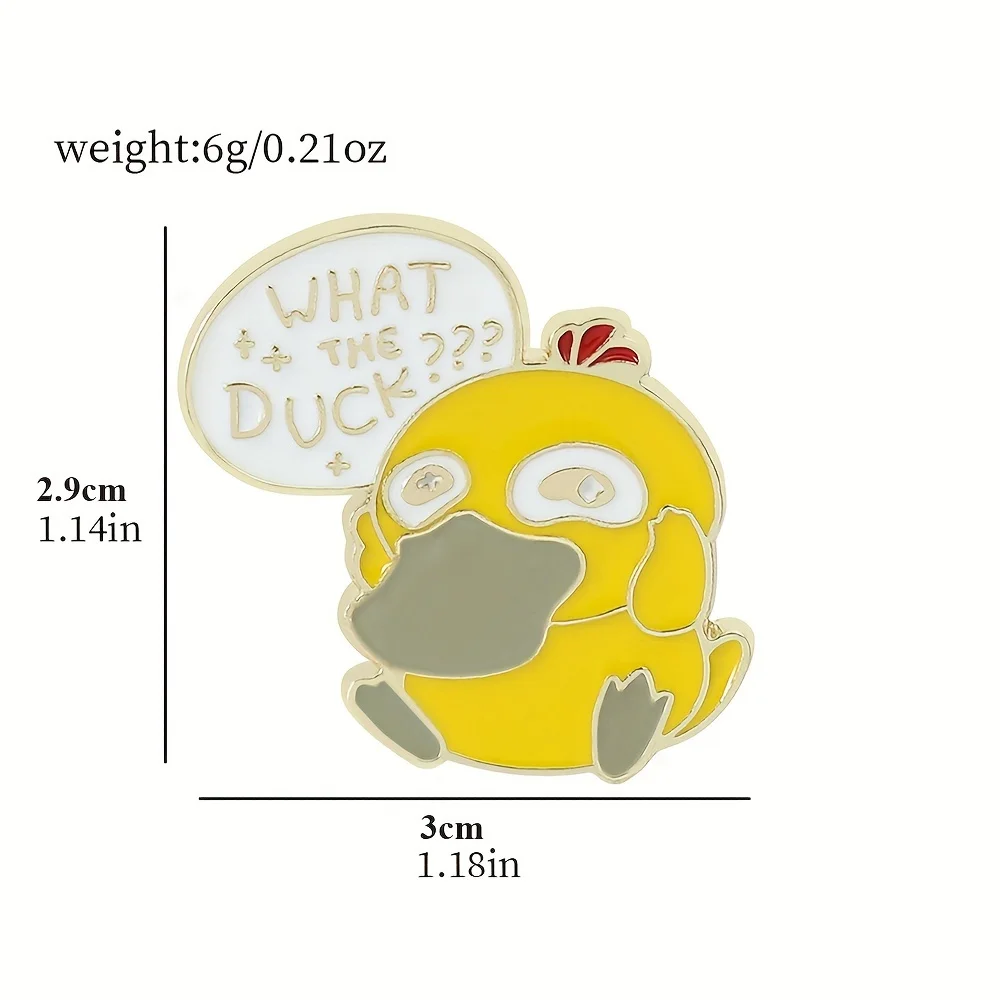 1 Pc ​Anime Character Brooch Cartoon Cute Psyduck Enamel Pin Metal Badge Jewelry Clothing Backpack Accessories Gift view 5