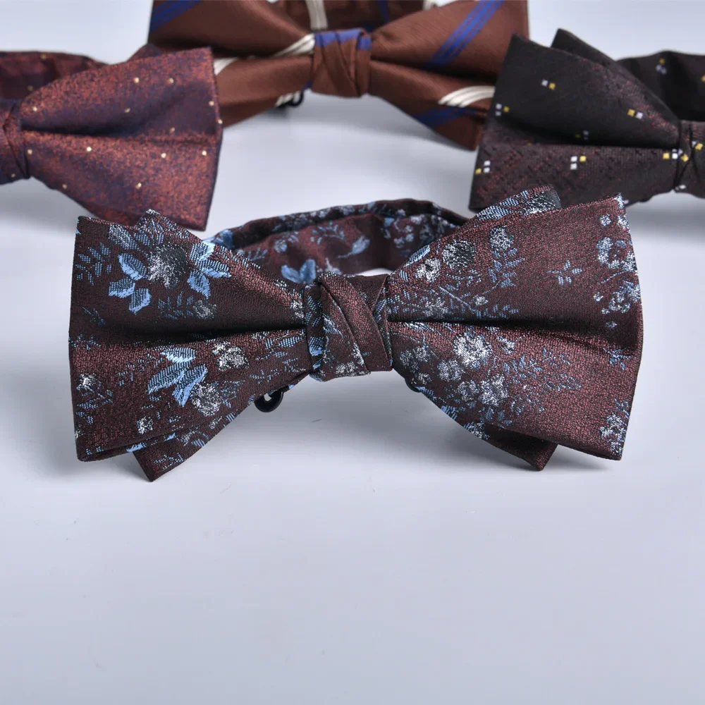 Bow tie bow flower flat head men's formal wear business executive flower core handmade double ceremony birthday party