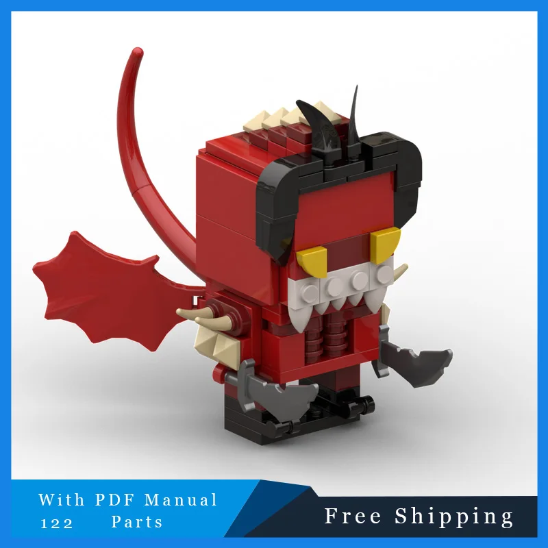 

122-детали MOC, знаменитые игры, киноперсонажи, модель строительного блока, кирпичи, образовательная сборка, набор игрушек DlY, подарки на Рождество и день рождения