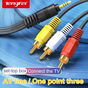 Jack 3.5 mm Ke 3 Kabel AV Audio Video Pria RCA Kabel Stereo AUX Kabel Konverter Standar 3RCA untuk Pemutar CD Kotak TV Speaker Pemutar DVD 10 penjualan terbaik 3rca - №