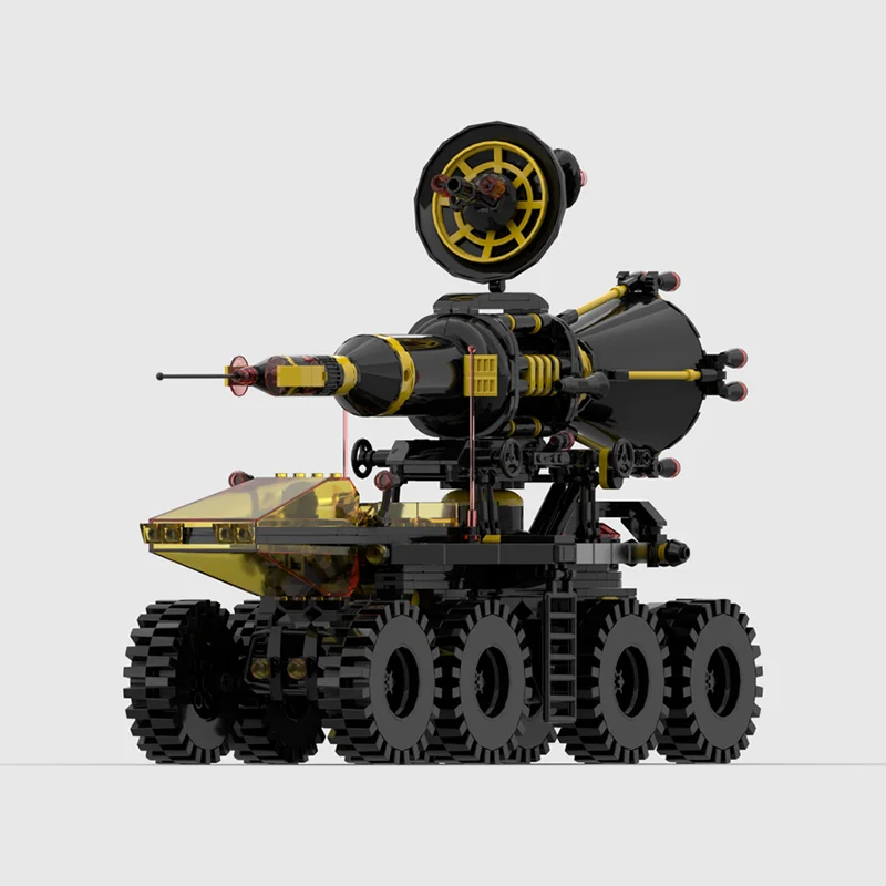 862pcs MOC Space Blacktron I Mobile Rocket Transport Blacktron I 6950 Remake Model Building Blocks Art Education Collection