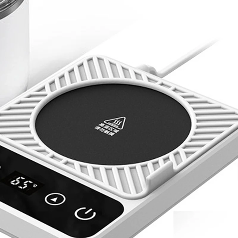 Aquecedor de xícara de café, aquecedor elétrico inteligente de xícara de café, ajuste de temperatura de 9 níveis, plugue americano