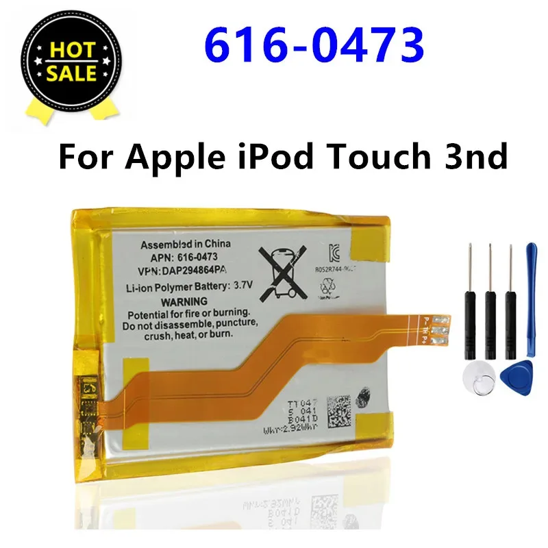 

616-0473 Новый аккумулятор 800 мАч для Apple iPod Touch 3-го поколения 3G Touch3 Touch3G 3 Batterie Batterij аккумулятор + бесплатный инструмент