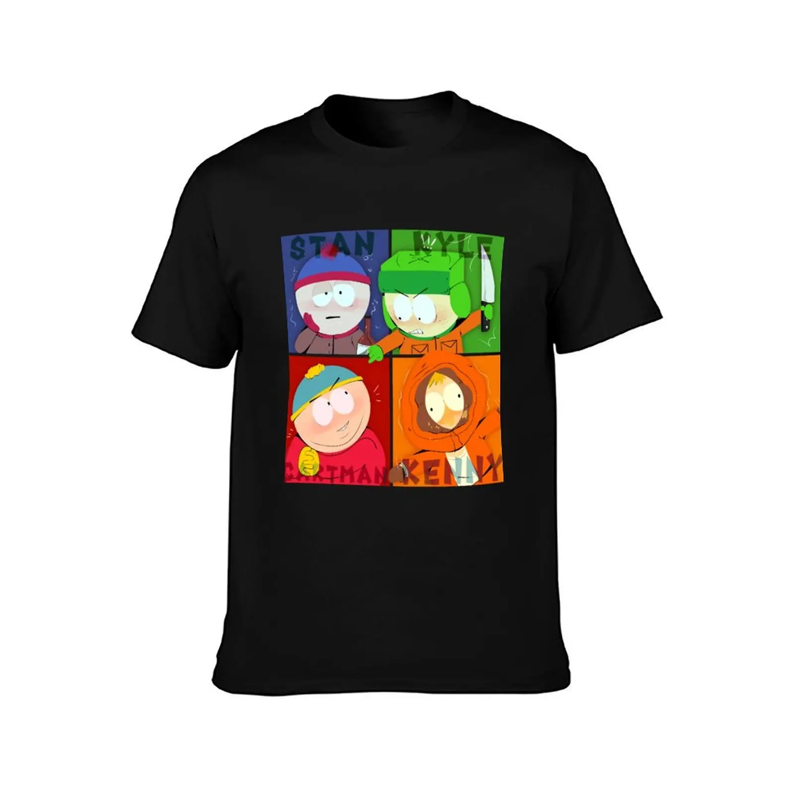 STAN, KYLE, CARTMAN & KENNY SOUTH PARK T-Shirt Basic Tee Shirt for Everyday Outfit T-Shirt