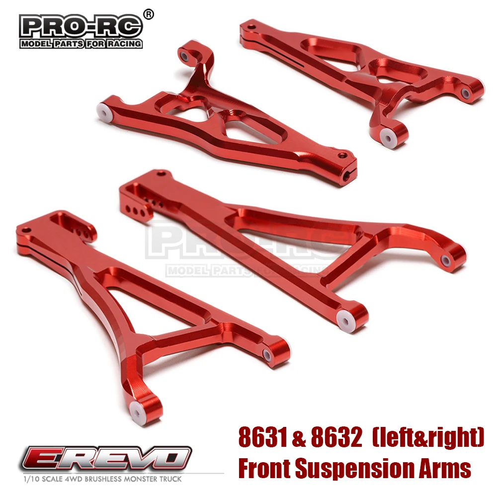 8631 8632 brazo de suspensión de aleación de aluminio juego superior e inferior izquierdo y derecho para TRAXXAS 1/10 e-revo 2,0 VXL 86086-4 pieza de coche RC