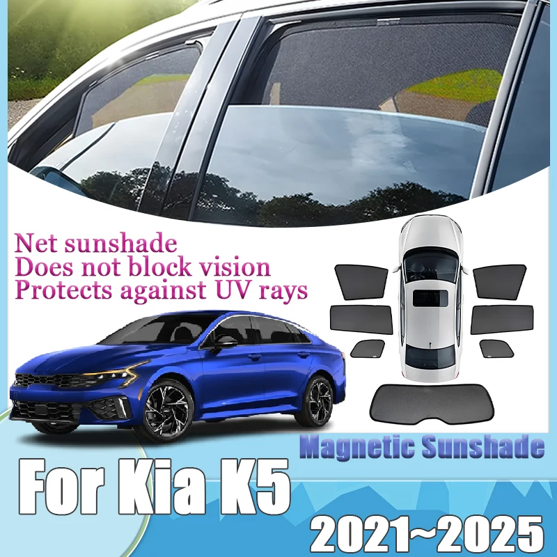 

For Kia K5 DL3 2021 2022 2023 2024 2025 Magnetic Sunshades Windshield Side Window Visor Tool Curtain Cover Part Auto Accessories
