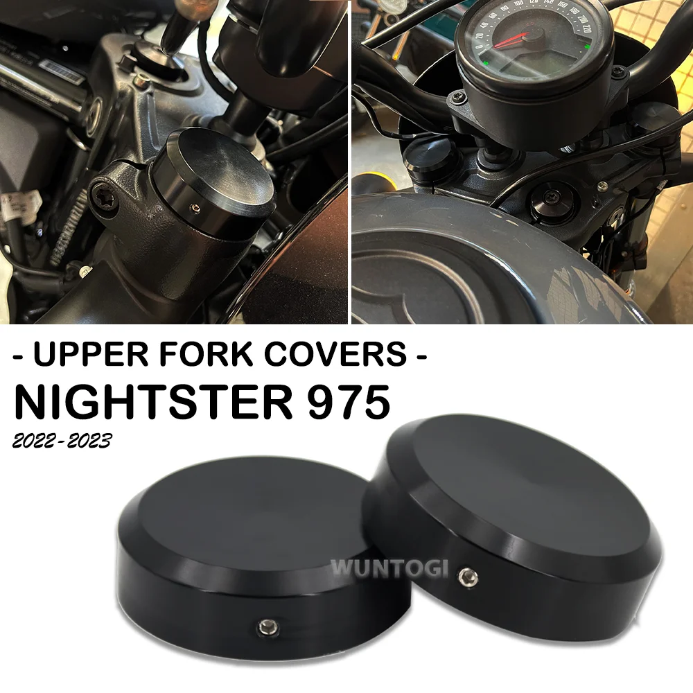 

Nightster 975 RH 975 Accessorie Motorcycle Front Fork Covers Axle Nut Cover For Harley Nightster975 RH975 Upper Fork Stem Covers