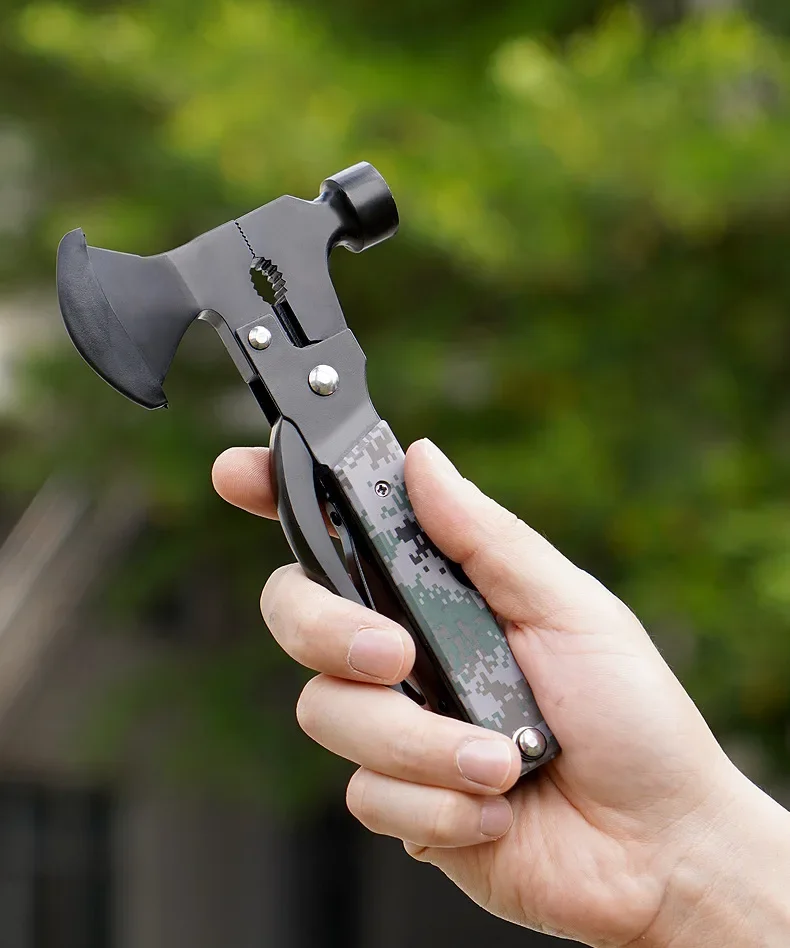 

Multifunctional Hammer Axe Outdoor Camping Tactical EDC Axe Car Mounted Lifesaving Hammer Field Supplies