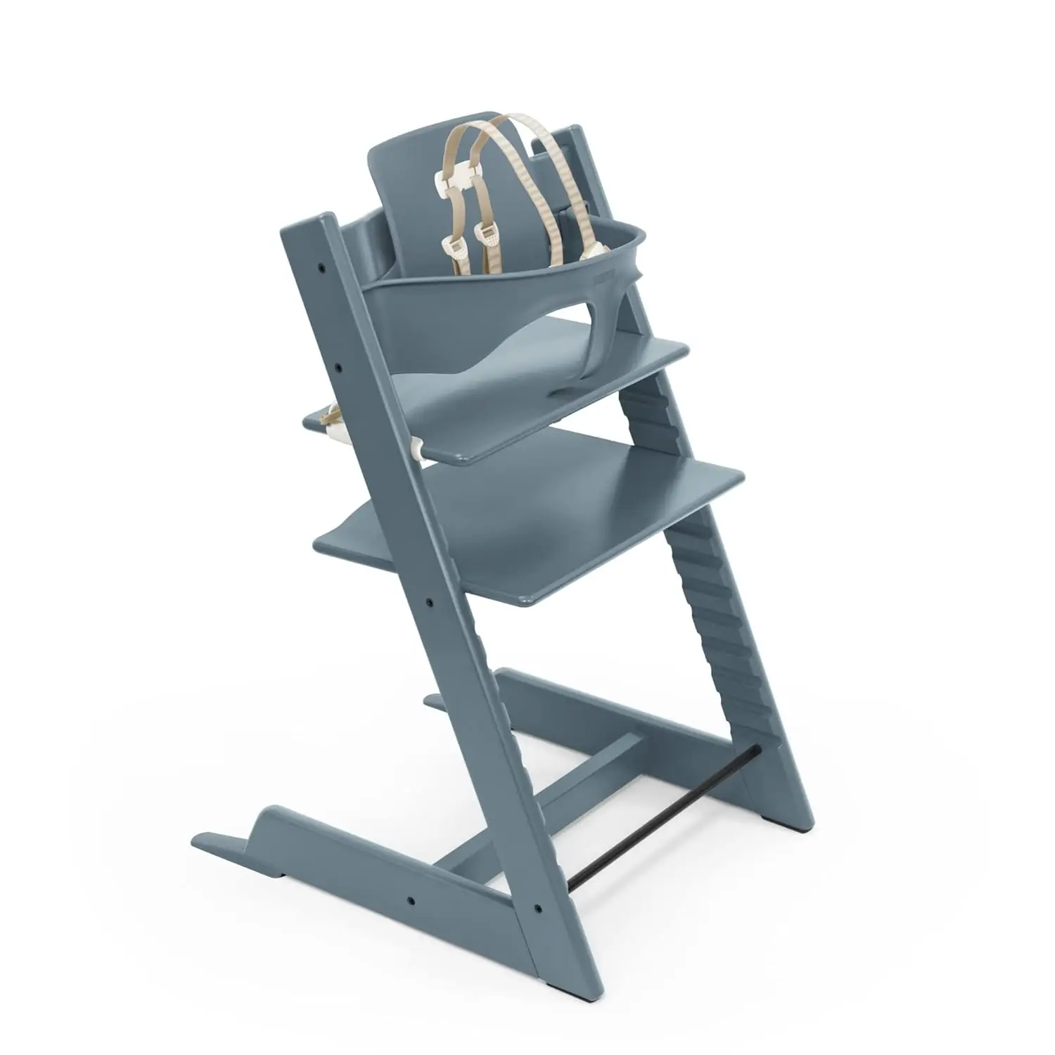 High Chair from , Fjord Blue - Adjustable, Convertible Chair for Children & Adults - Includes Baby Set with Removable Harness