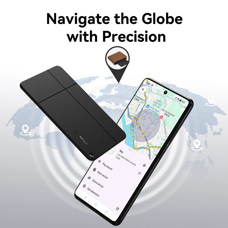 MiLi Device Anti-loss Gps Card Wallet Passport Key Phone Location Tracking Smart Mitag Bluetooth Finder For Android Google Find