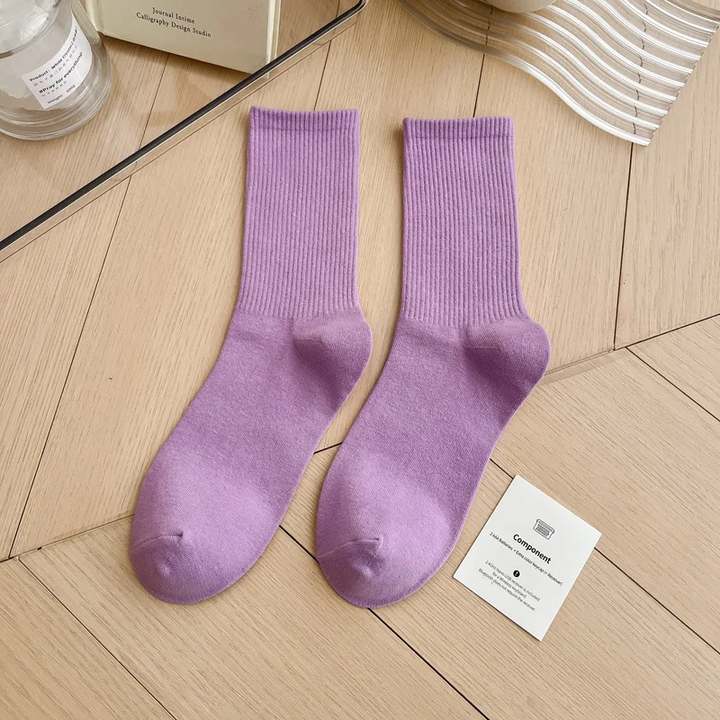 1 Paar Damensocken, rot, weiß, schwarz, Söckchen, atmungsaktiv, sportlich, bequem, einfarbig, Baumwolle, Bodensocken für Mädchen, Strumpfwaren – Detail 33