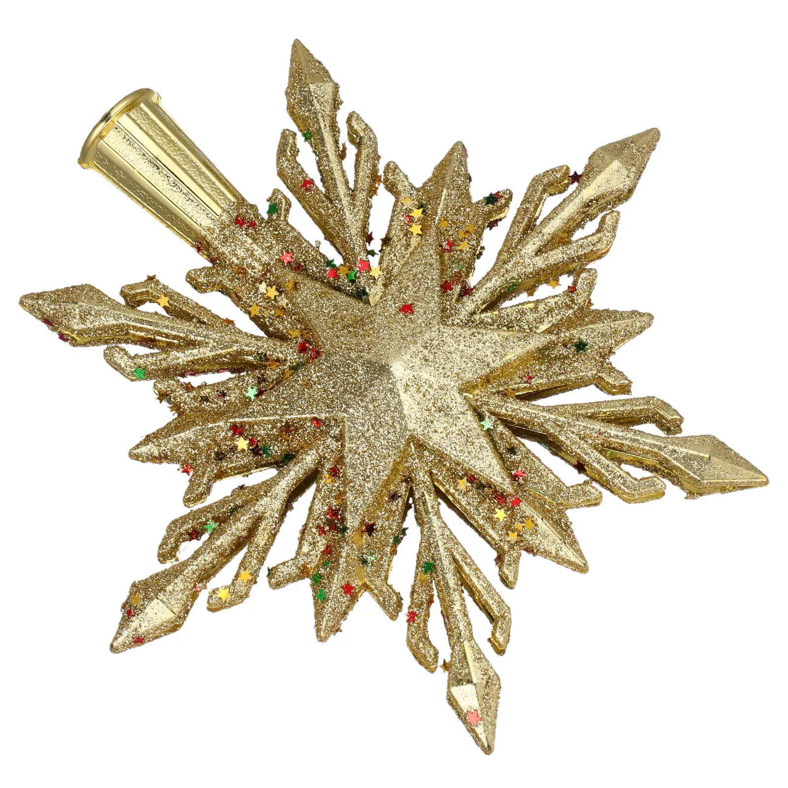 Star Tree Topper - 7 Snowflake Christmas Tree Topper Glitter