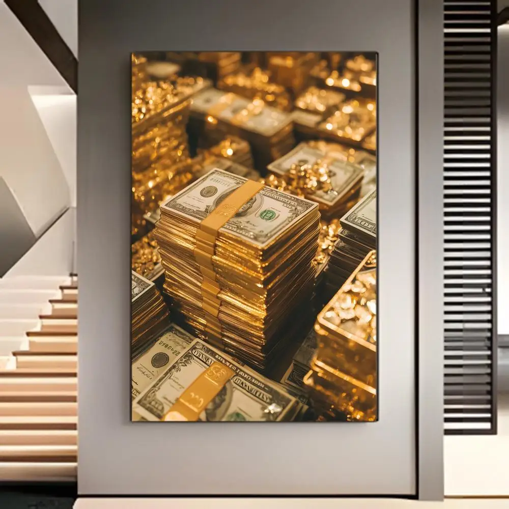 Concept U.S. Dollars and Gold Poster American Film Mural Home Childrens Room Wall Decor Print - view 6