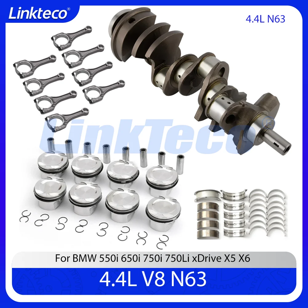 

Crankshaft Piston Connecting Rod Main Bearing Fit 4.4 T L N63 N63B44 For 08-20 BMW 550i 650i 750i X5 X6 Albana B5 B6 B7 4.4T