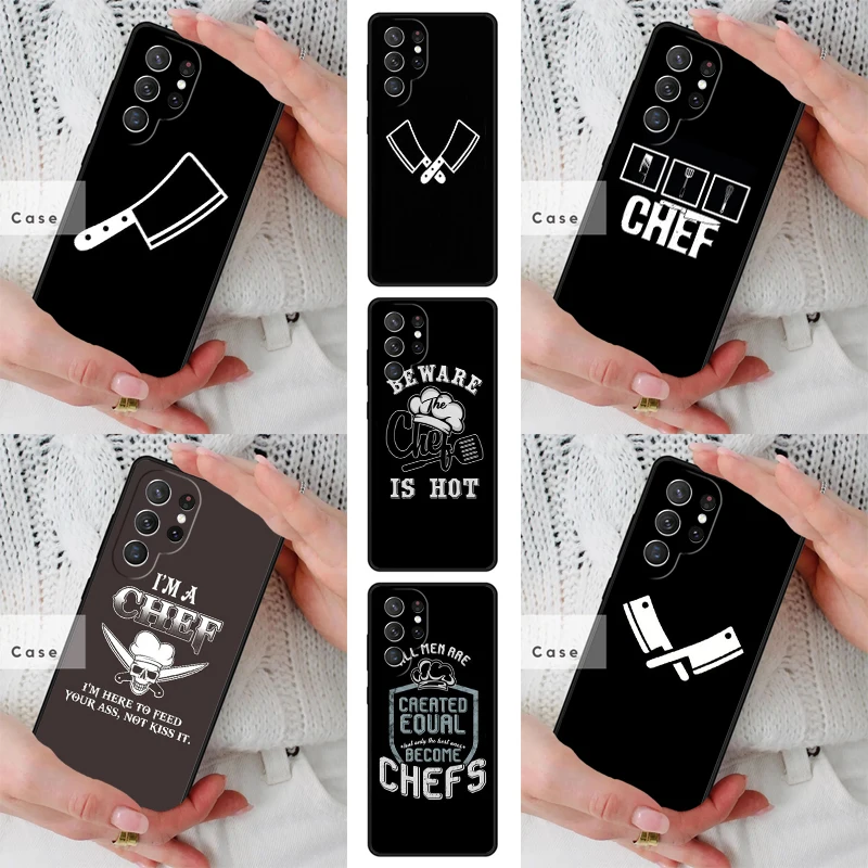 Butcher cleaver SOFT TPU Phone Case for Samsung Galaxy S26 S25 S24 S23 S22 S21 S20 Note10 Plus FE Ultra Cover