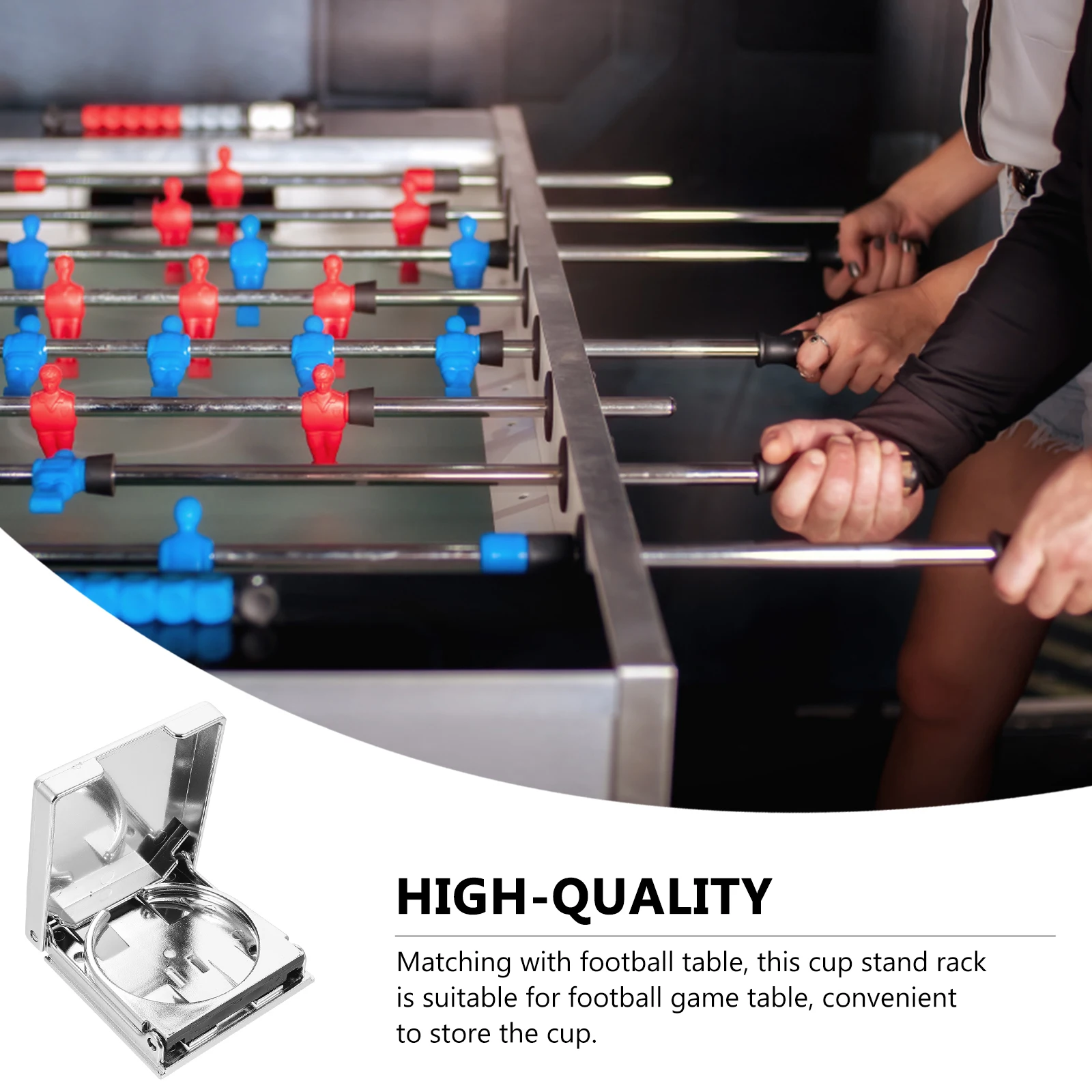 

Подставка для чашек для настольного футбола Прочный пластиковый стол из АБС-пластика Держатель для напитков Простая установка Стабильный дизайн Внешняя подставка для чашек