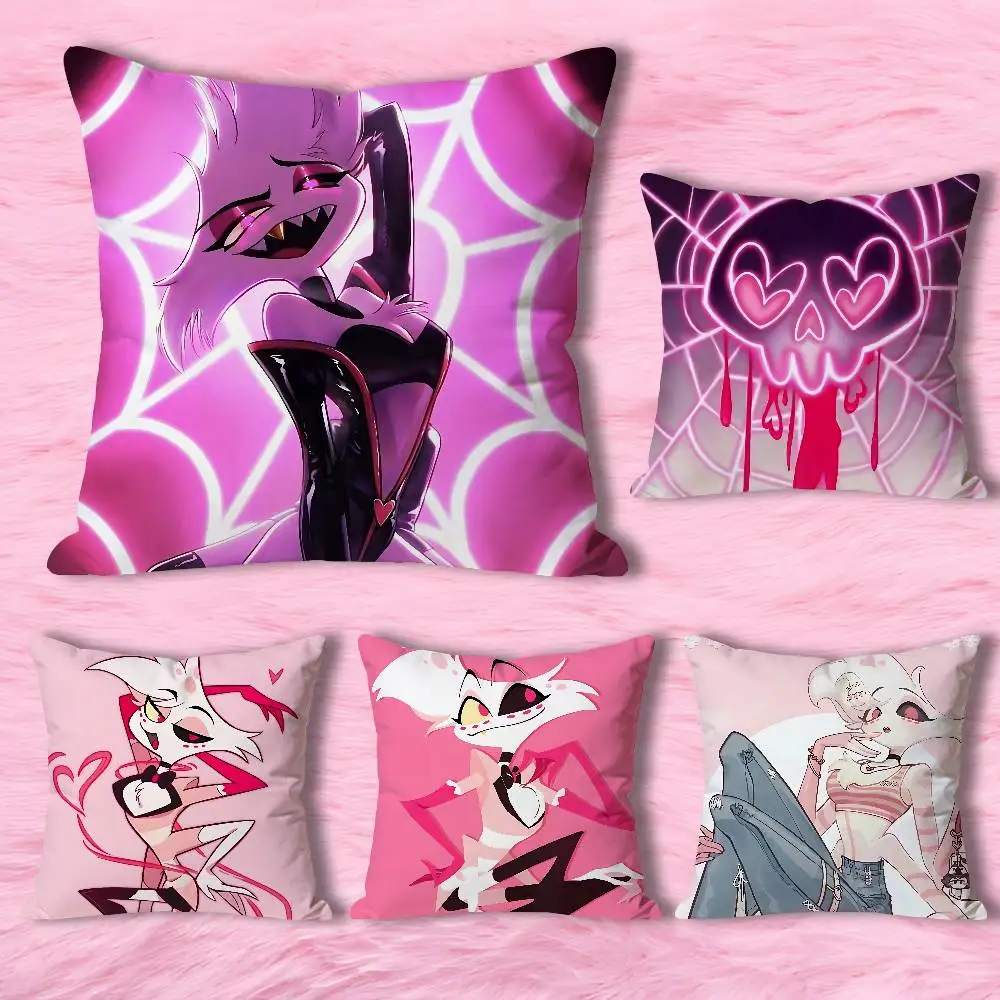 

A-Angel D-Dust H-HazbinsS-S Pillow Cases for Bedroom Living Room Sofa Home Decor Polyester Cushion Cover with Zipper