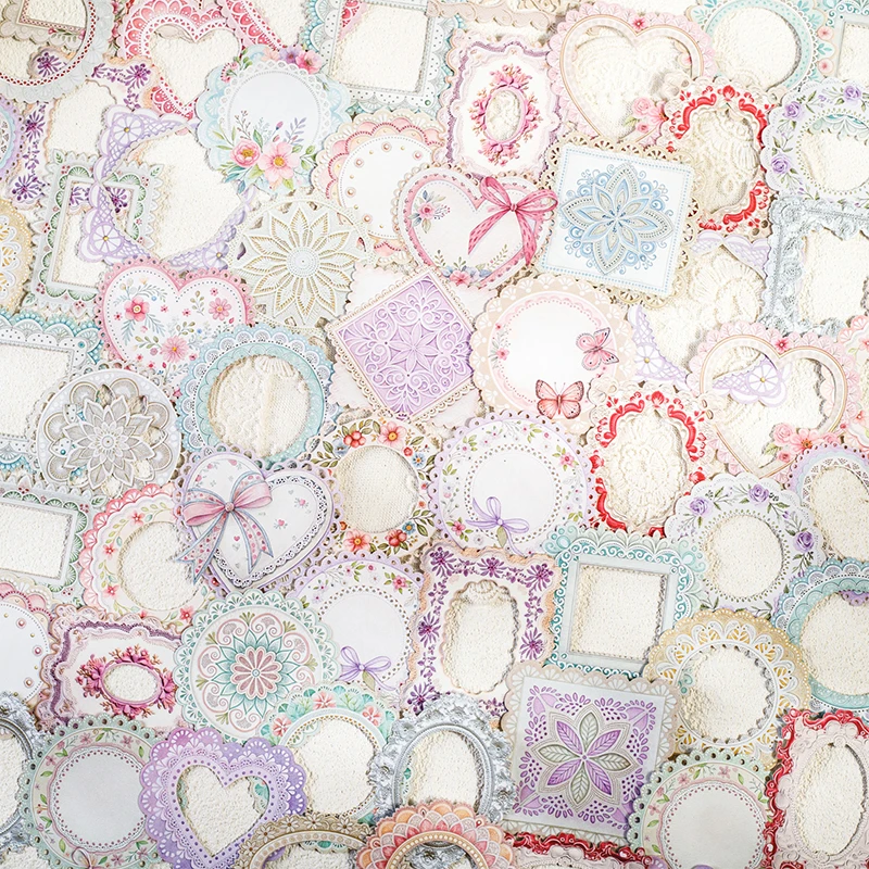 JIANQI 20 teile/paket Spitze Dekorative Aufkleber Scrapbooking Tagebuch Deco Junk Journal Schreibwaren Ins Stil Schreibwaren Aufkleber
