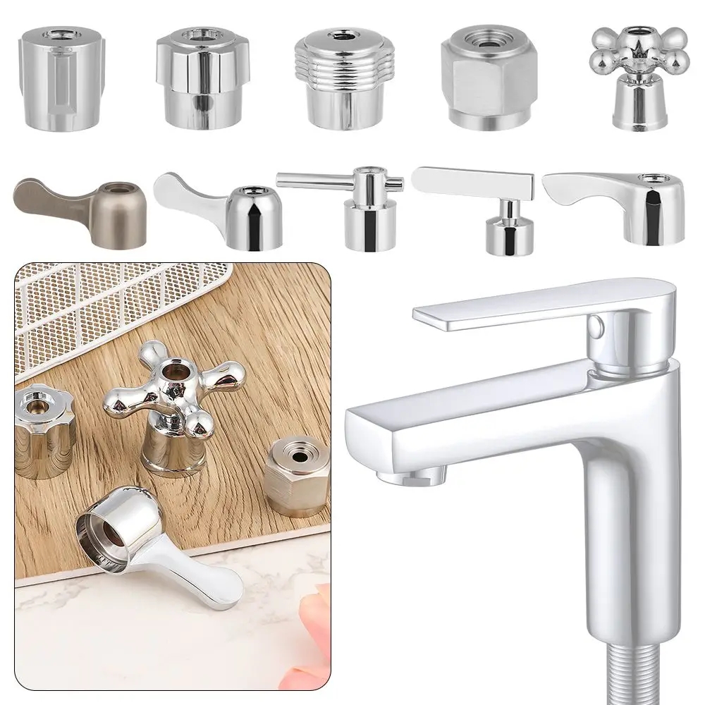 1Pcs Bathroom Accessories Faucet Switch Handle Quick Open Valve Faucet Handle Triangle Valve Dish Basin Handle Small Spout