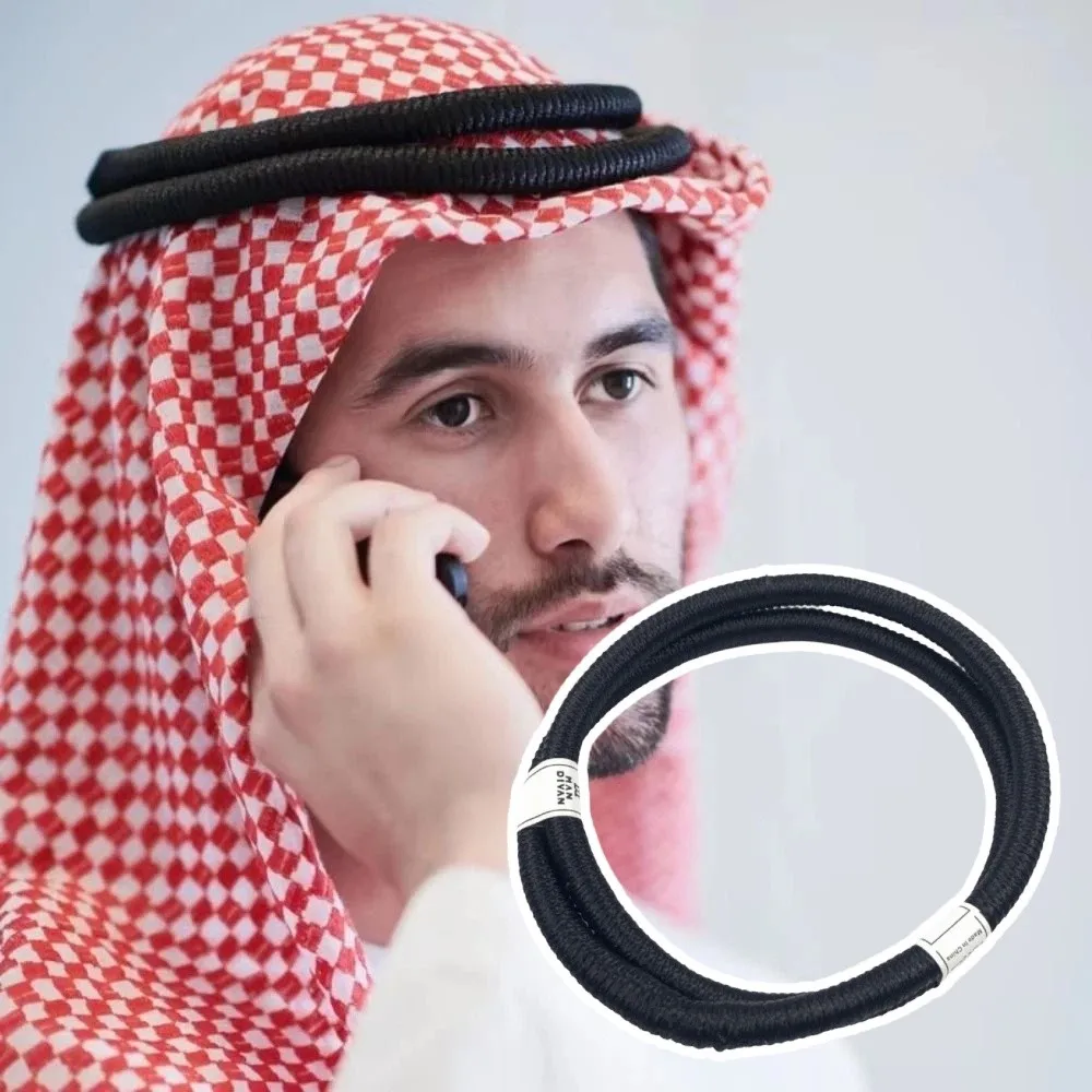 

Unique Design Unique Arabian Headband Traditional Adjustable Size Arab Shemagh Lightweight Black Head Neck Scarf Theme Parties