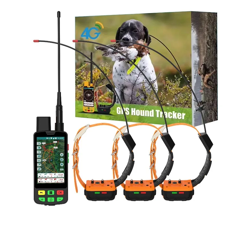 eSEEK Hunting Dog Tracking Collar VHF 4G Dual‑Network Locator System 15KM Range IP68 Waterproof Handheld & Collar Kit