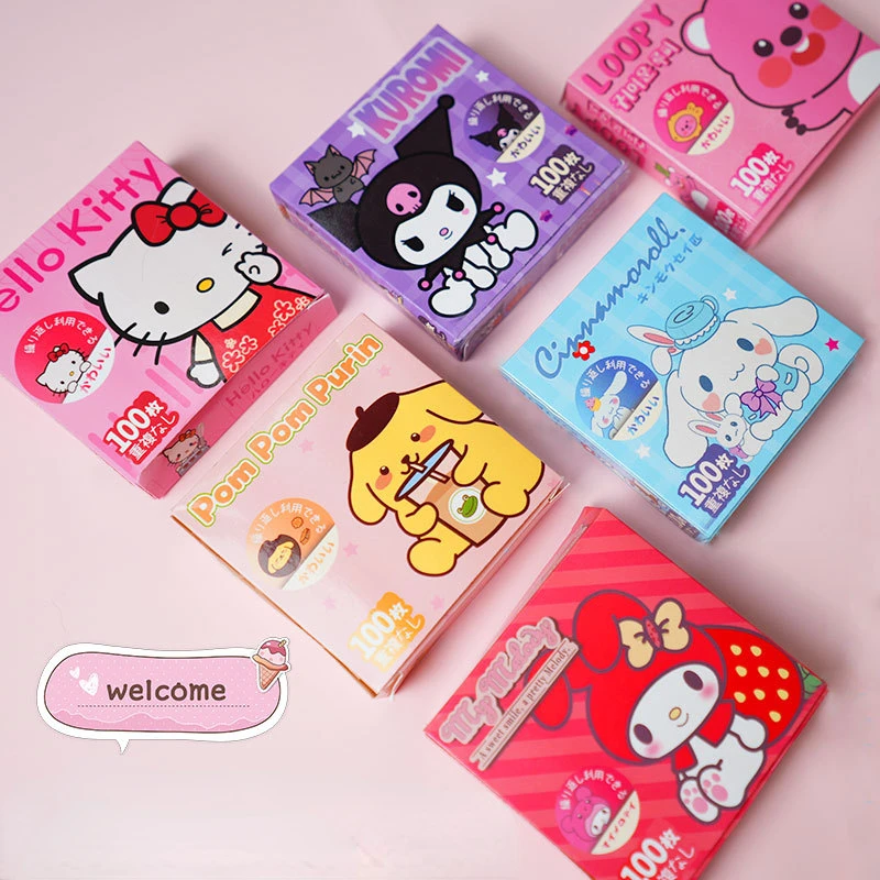 sanrio kawaii adesivos para criancas hello kitty kuromi cinnamoroll adesivo pochacco faca voce mesmo laptop telefone diario cute cartoon 60 pcs 100 pcs 01