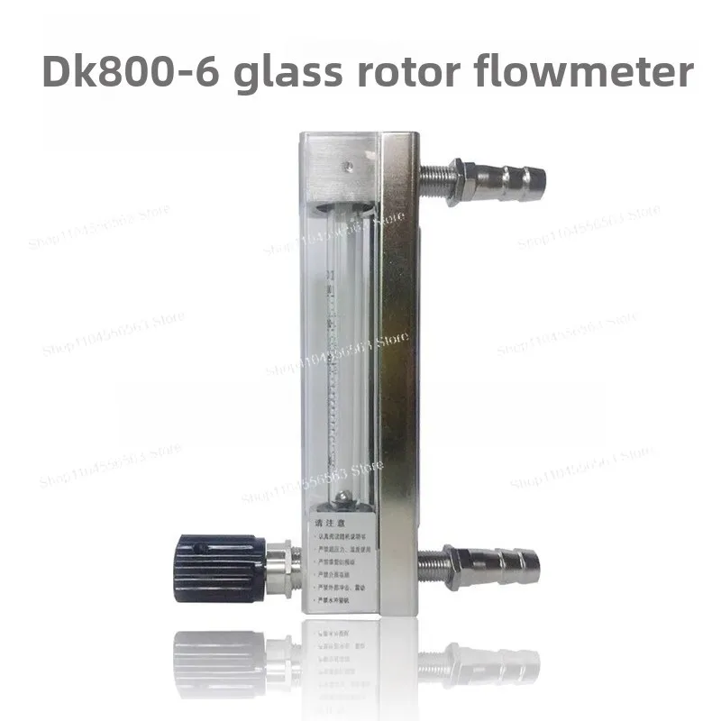 DK800-6 Water Flow Meter Glass Tube Rotameter Variable Area Flowmeter for Industrial Purified Water Chemical Liquid Flow Meter w