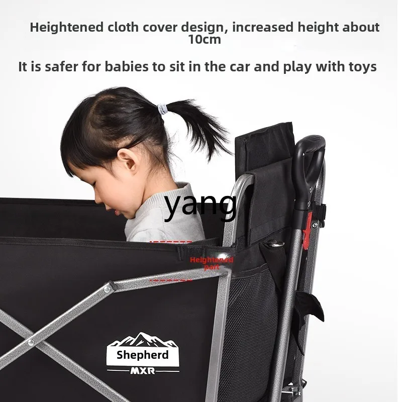 LTT camper children can lie down outdoor camping cart large trailer extended with canopy