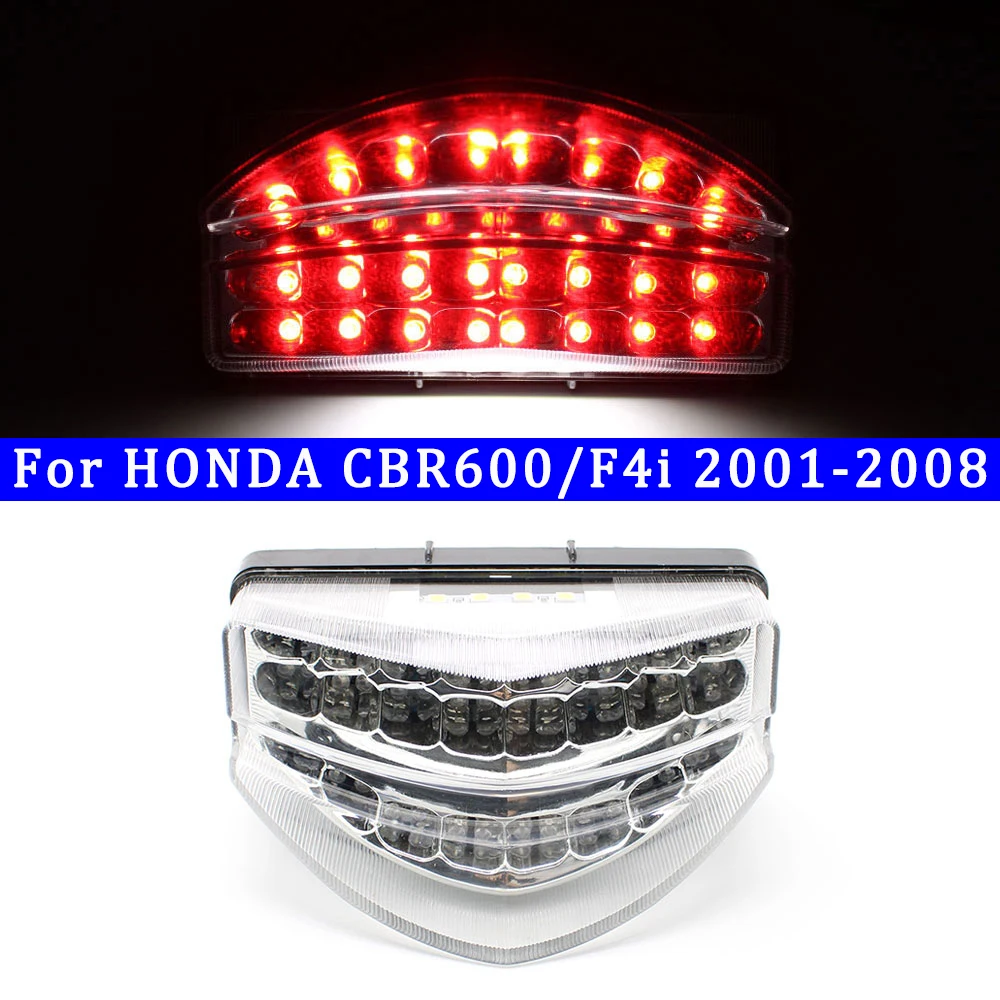 

Для мотоцикла HONDA CBR600 F4i 2001-2008, встроенная светодиодная задняя Задняя Тормозная лампа, аксессуары для задних фонарей