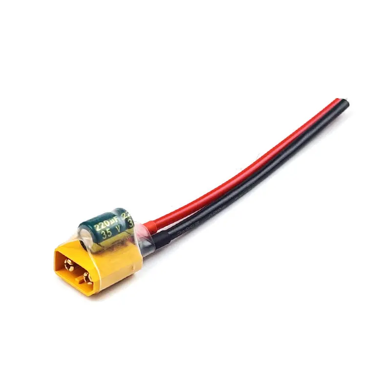 FPV XT60 6S Power Capacitor Plug Filter Power Cable 35V 220uF 1000uF Telemetry Flight Controller