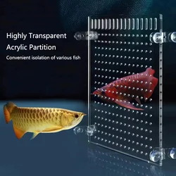 Transparent Acrylic Fish Tank Isolation Board Aquarium Grid Separation Separator Portable Water Supply Acrylic Divider Terrarium